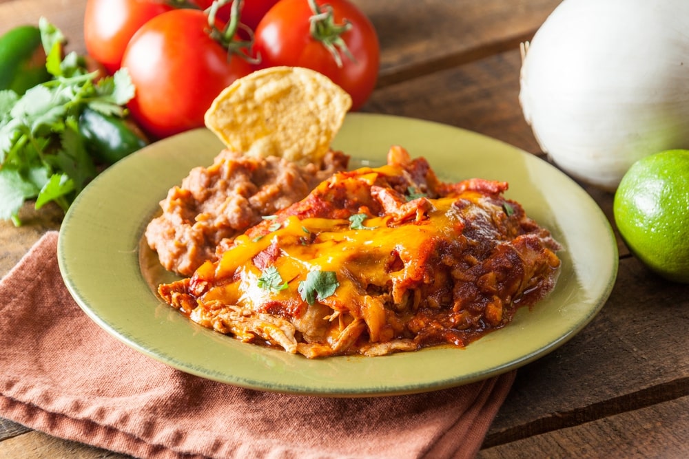 keto chicken enchiladas with cream cheese