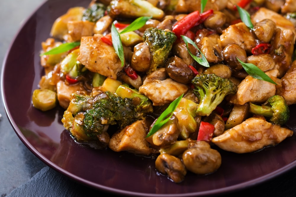 low carb chicken and vegetable stir fry