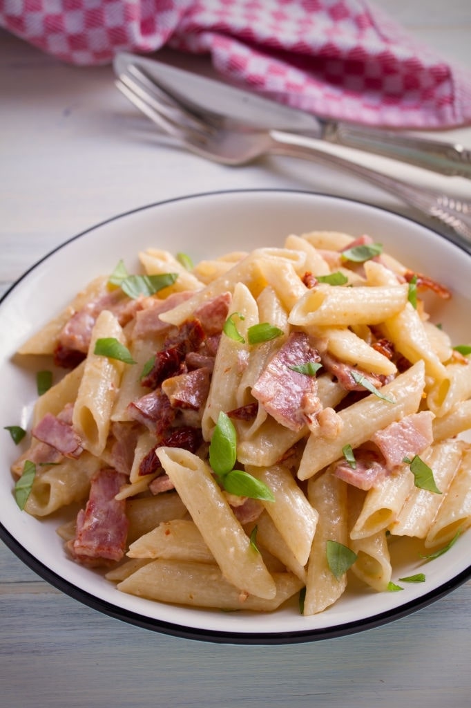 chicken bacon alfredo penne