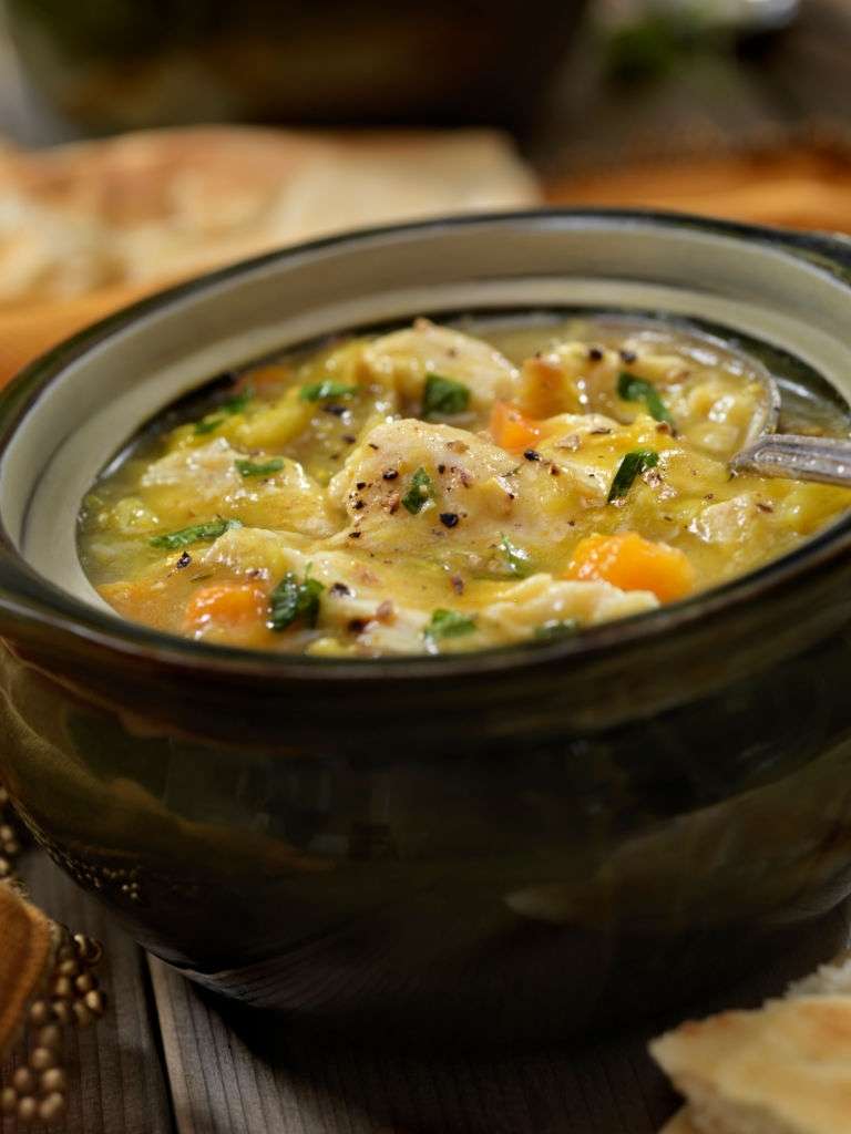 Easy Keto Chicken Pot Pie Soup Slow Cooker