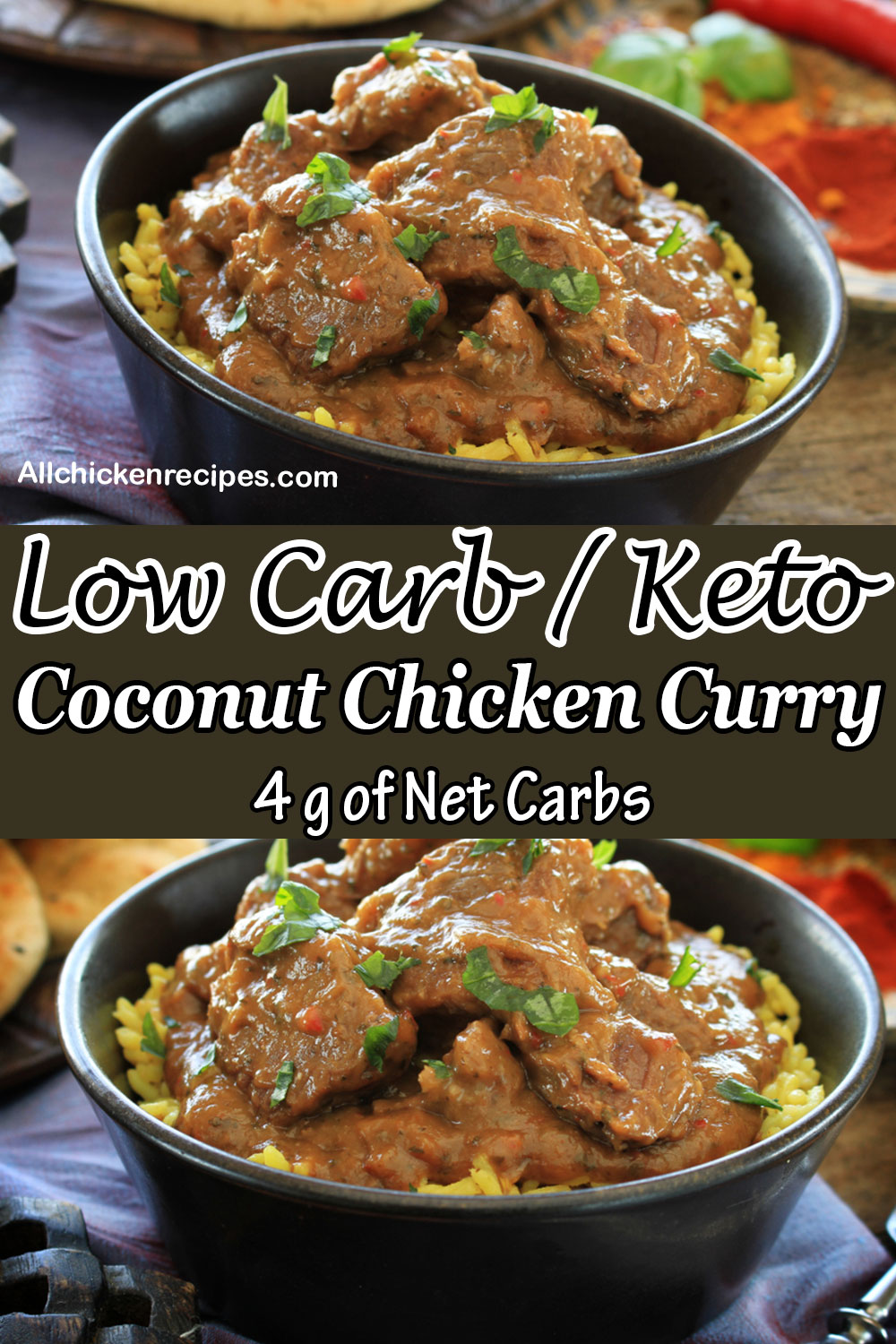 Low carb keto Coconut Chicken