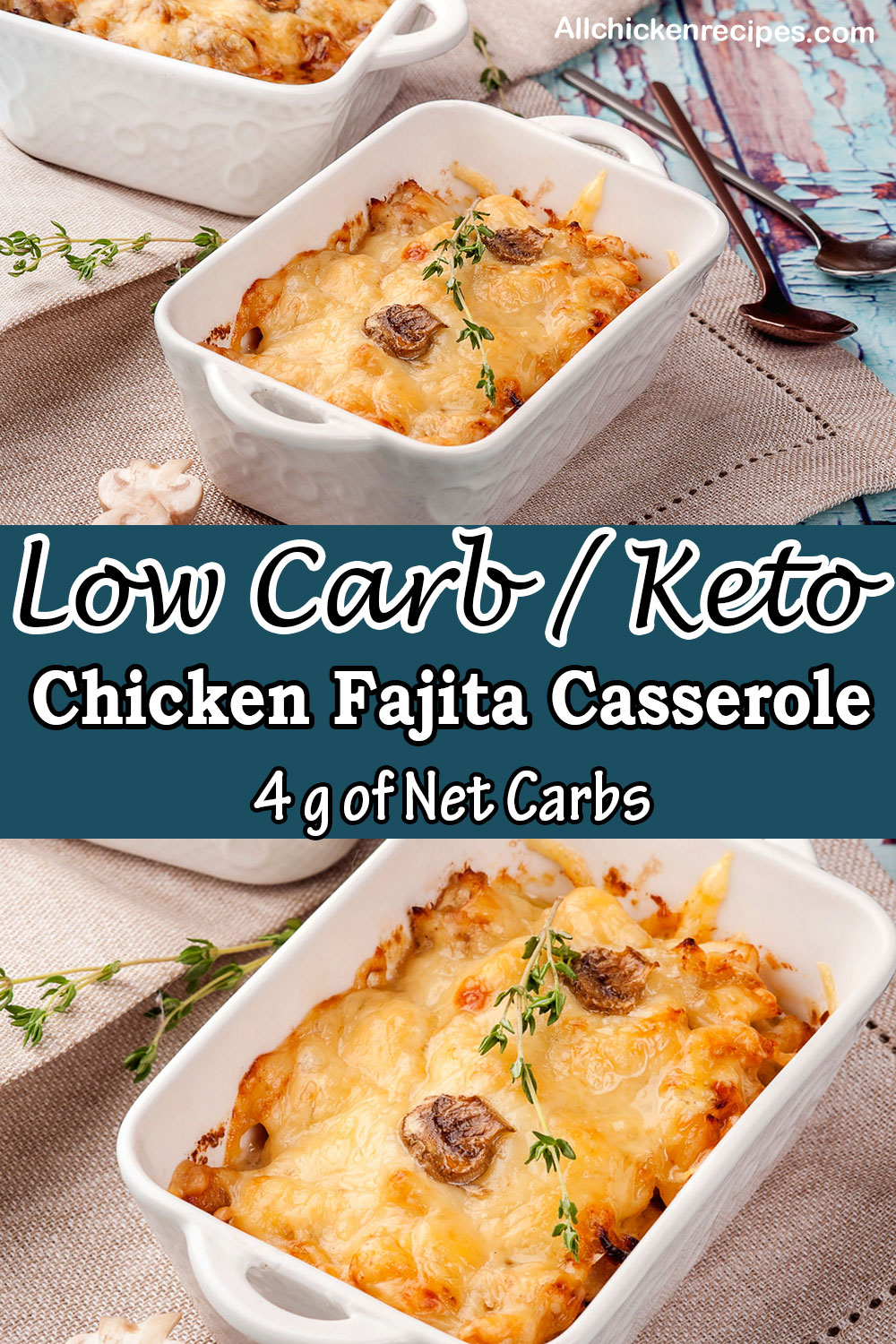 Low Carb Keto Chicken Fajita Casserole