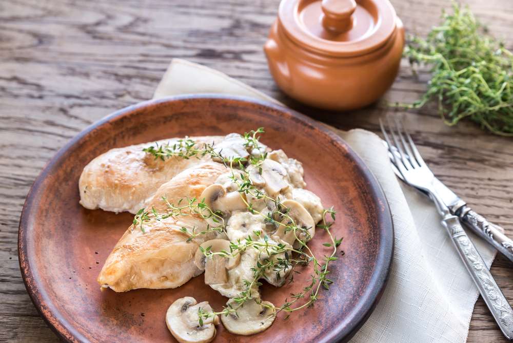 keto chicken alfredo skillet