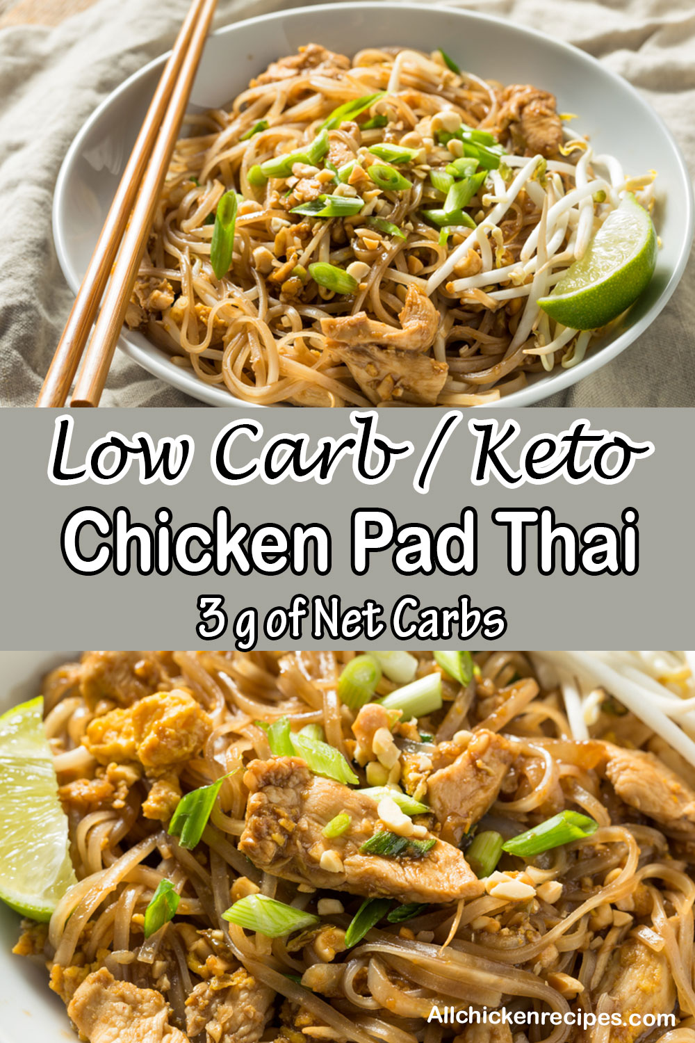 Low Carb Keto Chicken Pad Thai