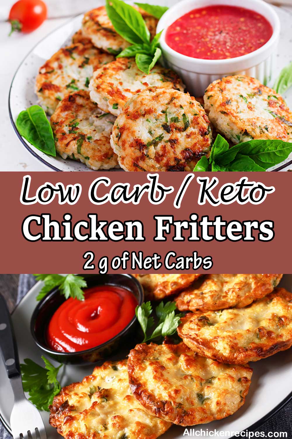 low carb keto chicken fritters