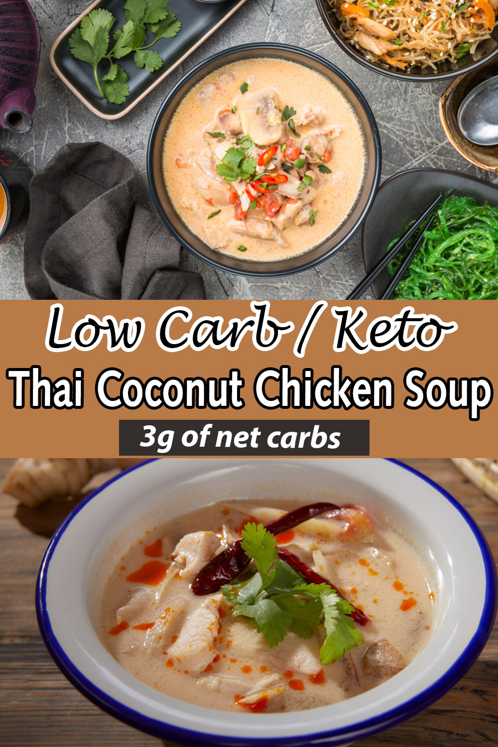 Low Carb Keto Thai Coconut Chicken Soup