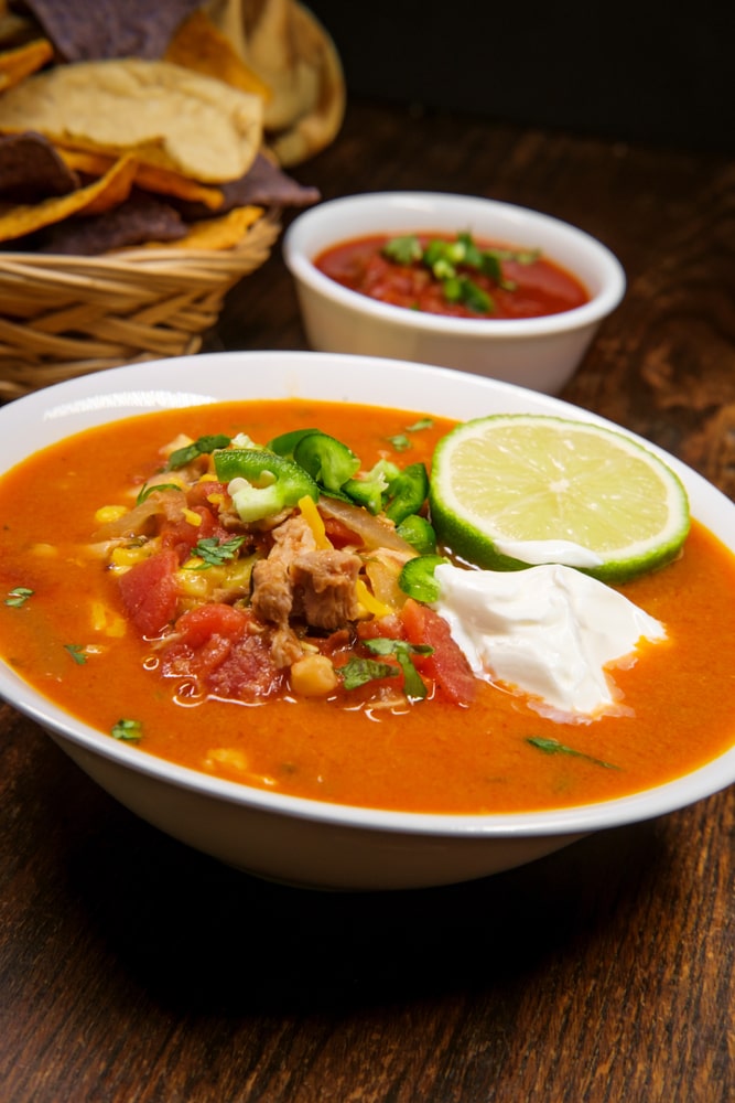 keto chicken fajita soup cream cheese