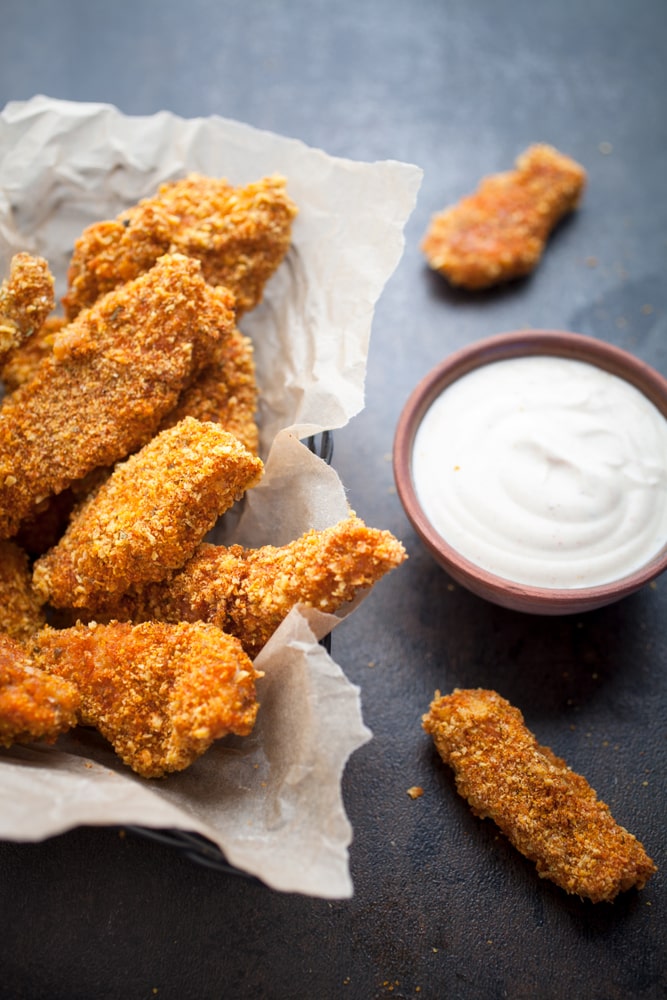 keto chicken fingers pork rinds