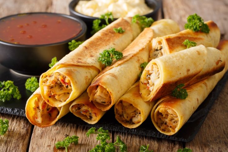 keto chicken taquitos