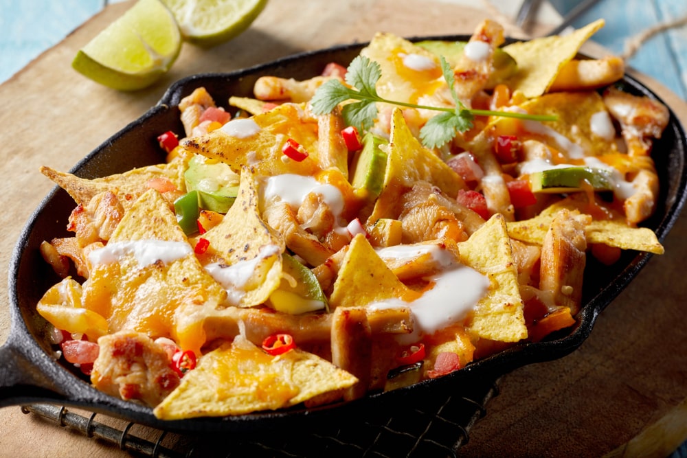 slow cooker chicken nachos