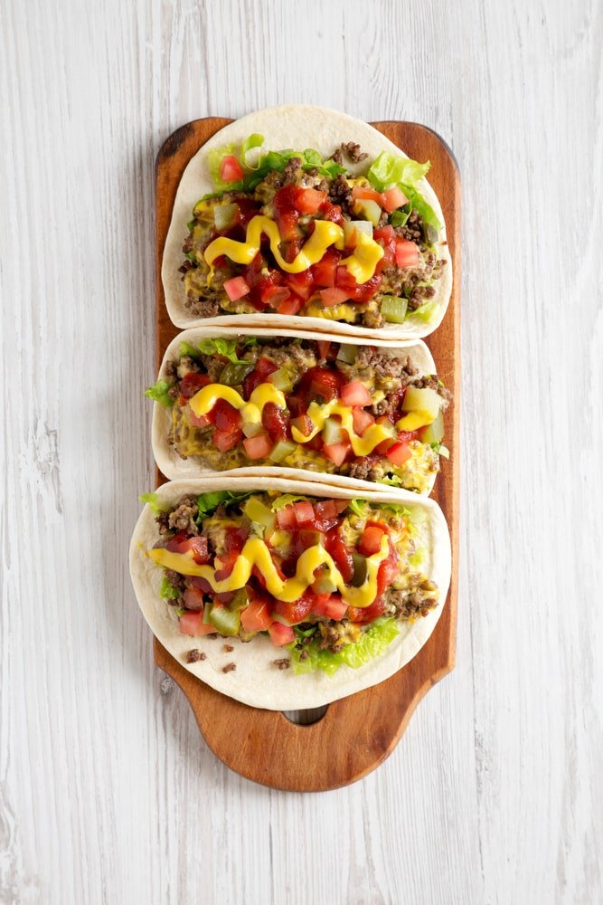 bacon cheeseburger tacos