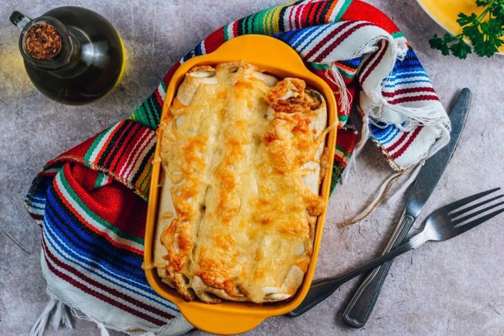 keto white chicken enchiladas