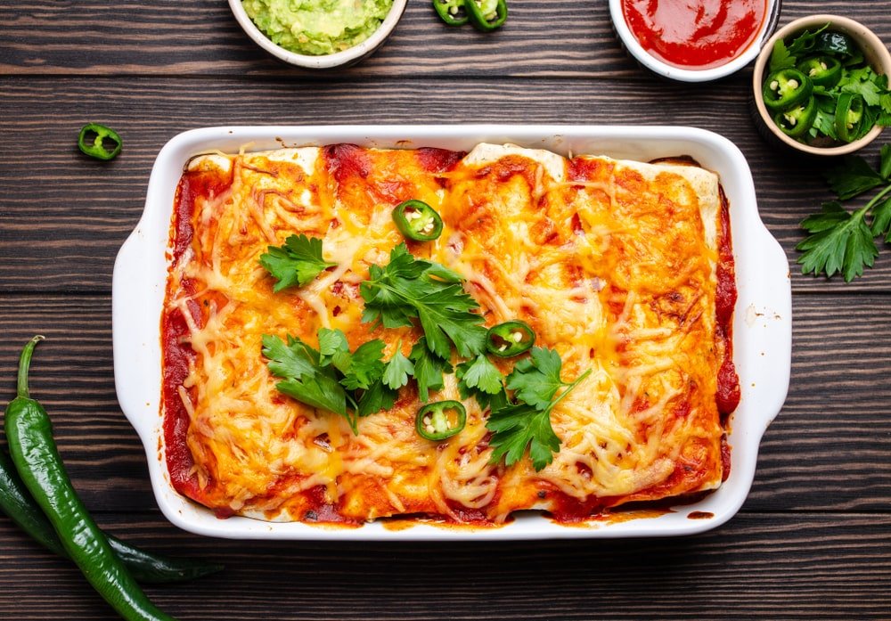 slow cooker chicken enchiladas casserole