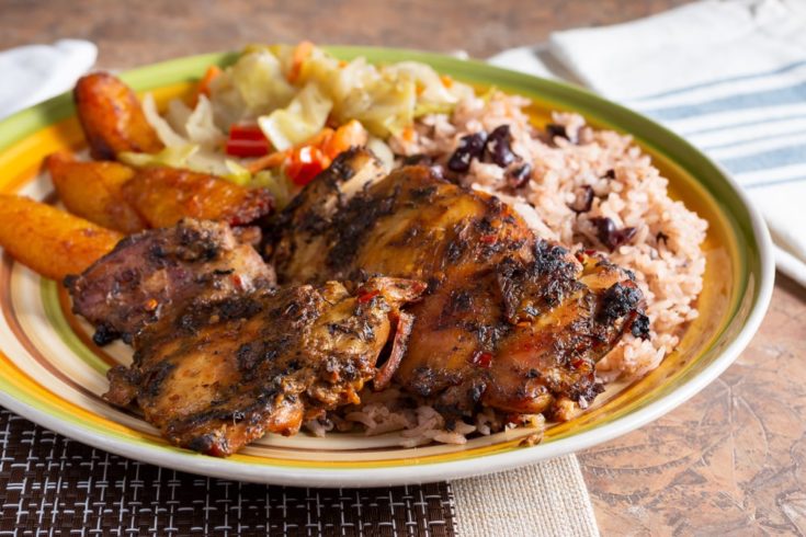 slow cooker jerk chicken with rice