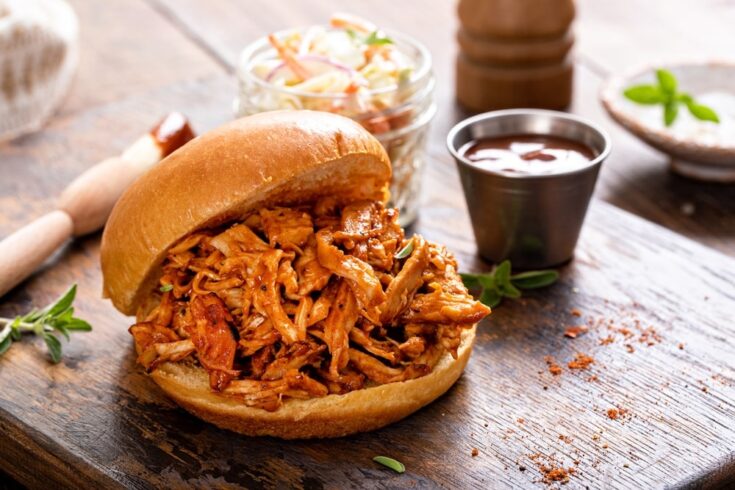 Slow Cooker Buffalo Chicken Sandwich