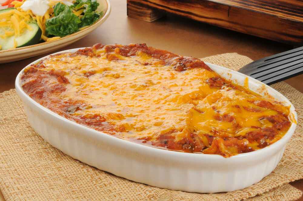 slow cook chicken enchilada casserole