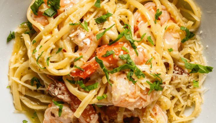 Creamy Garlic Shrimp Pasta