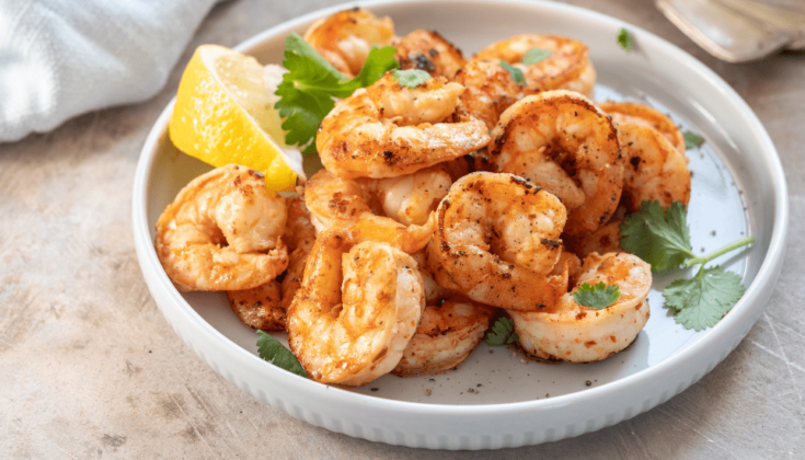 Quick grilled shrimp