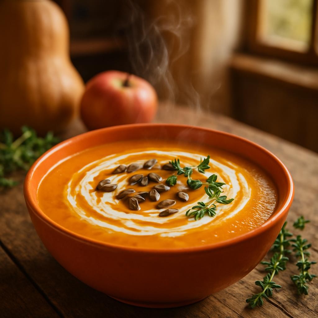 butternut squash apple soup recipe