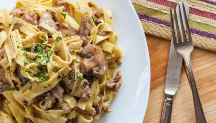 Creamy Beef and Mushroom Pasta