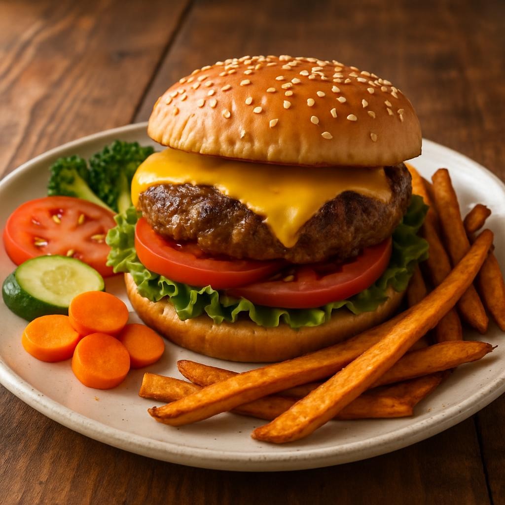 Air Fryer Hamburgers