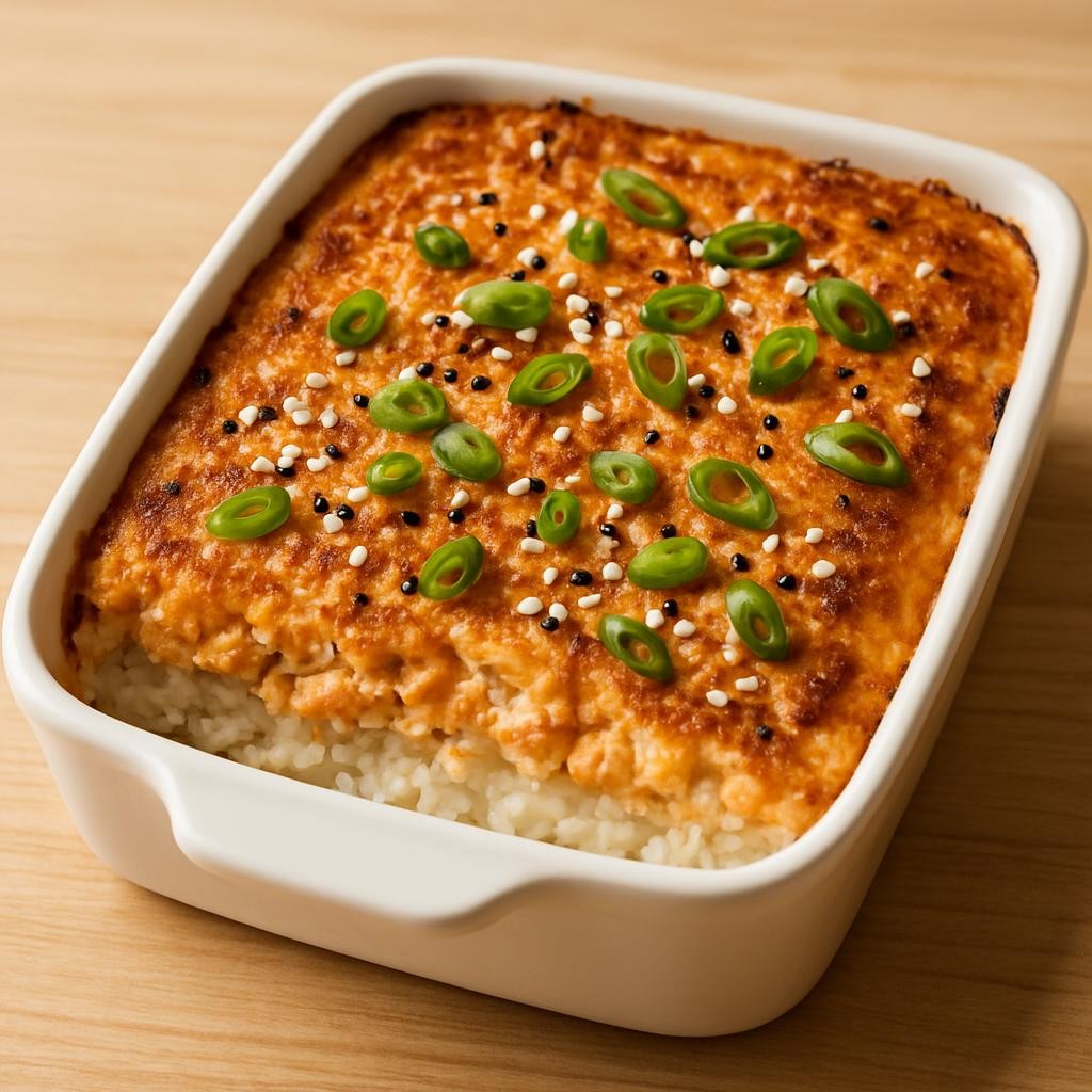 Salmon Sushi Bake