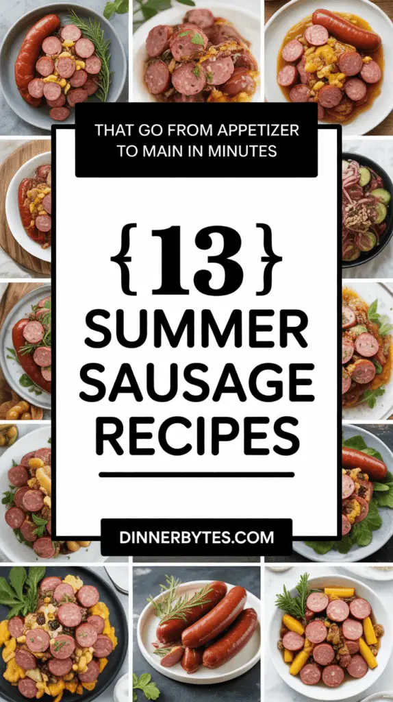 Summer Sausage Recipe ideas