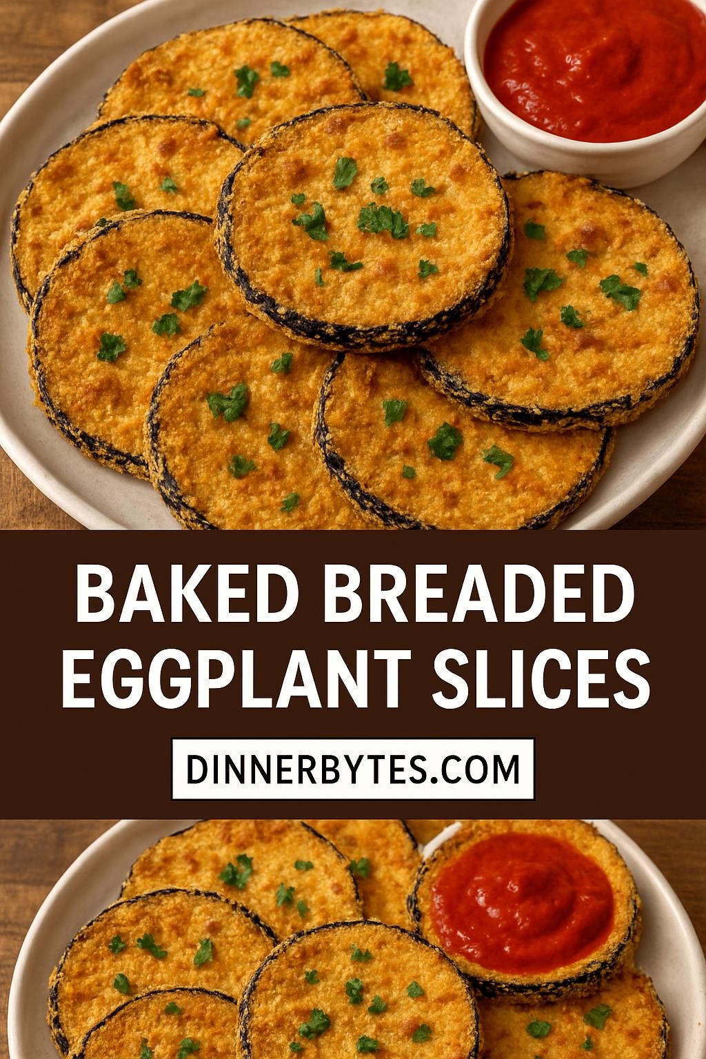 Baked Breaded Eggplant Slices