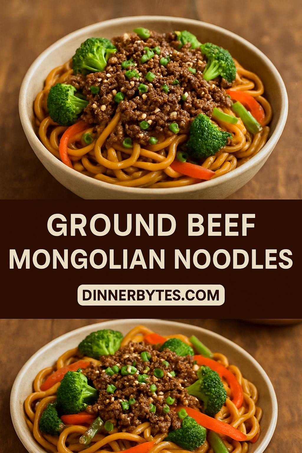 Ground Beef Mongolian Noodles
