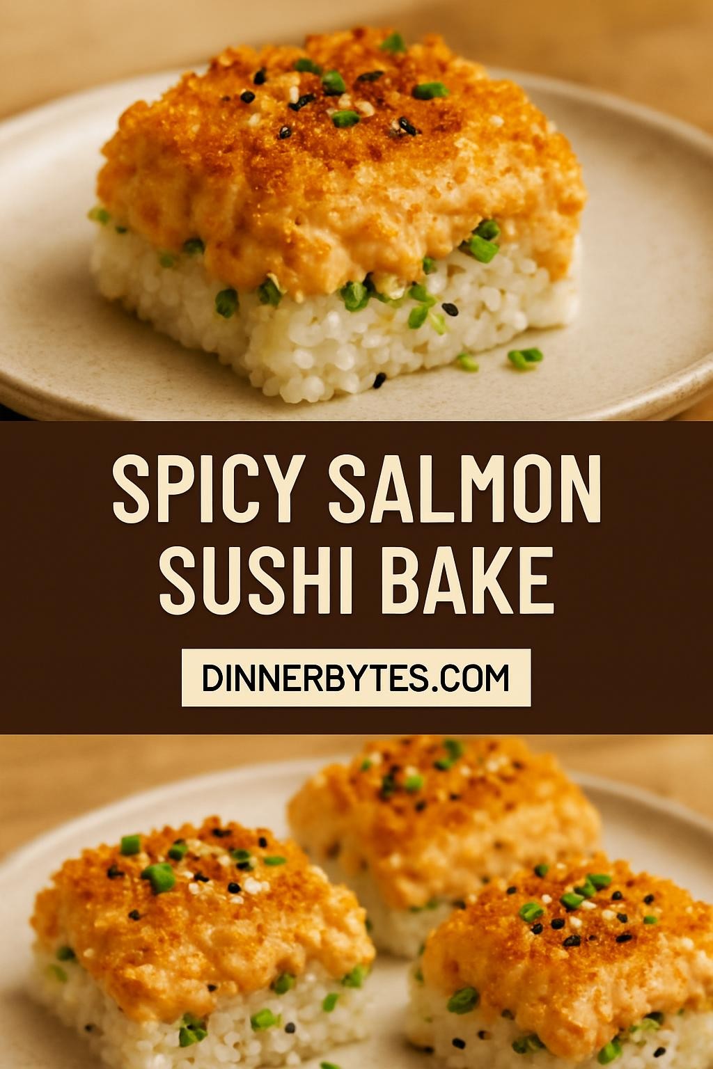 Spicy Salmon Sushi Bake