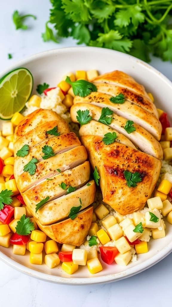 Cilantro Lime Chicken with Corn Salsa