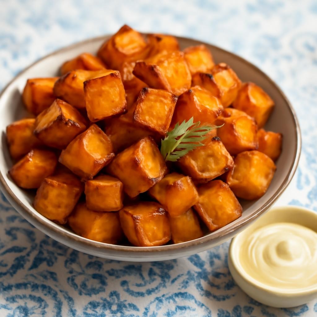 Crispy Roasted White Sweet Potatoes