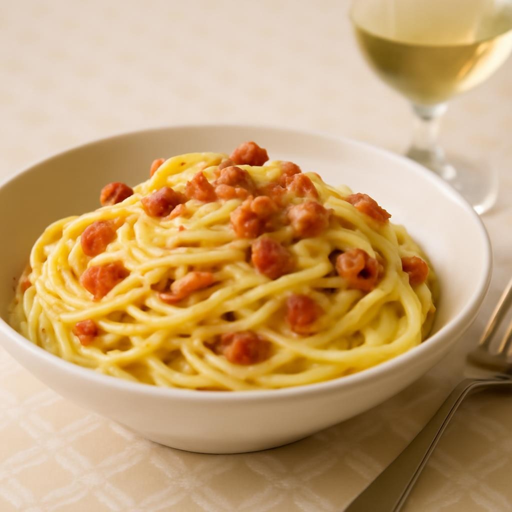 Pasta Carbonara with Bacon