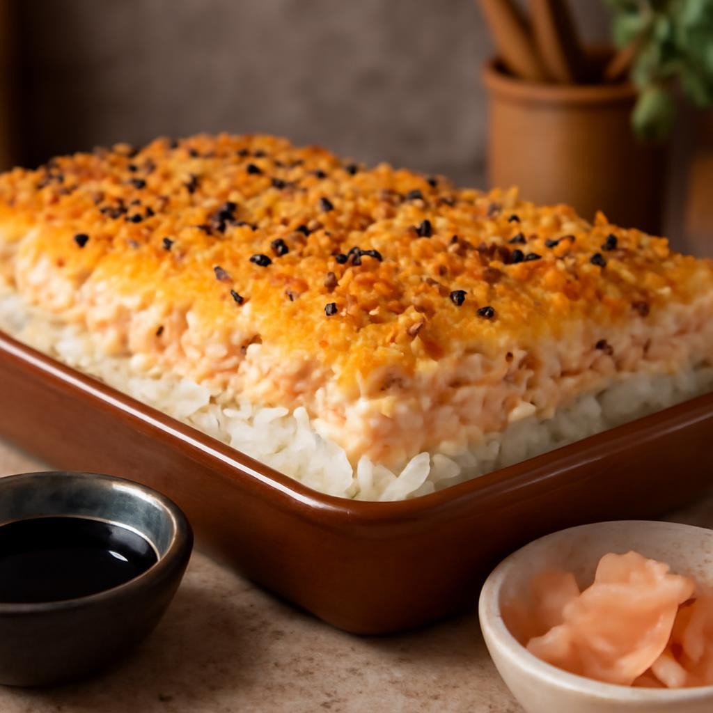 Salmon Sushi Bake