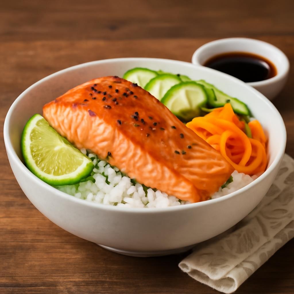 salmon rice bowl recipe