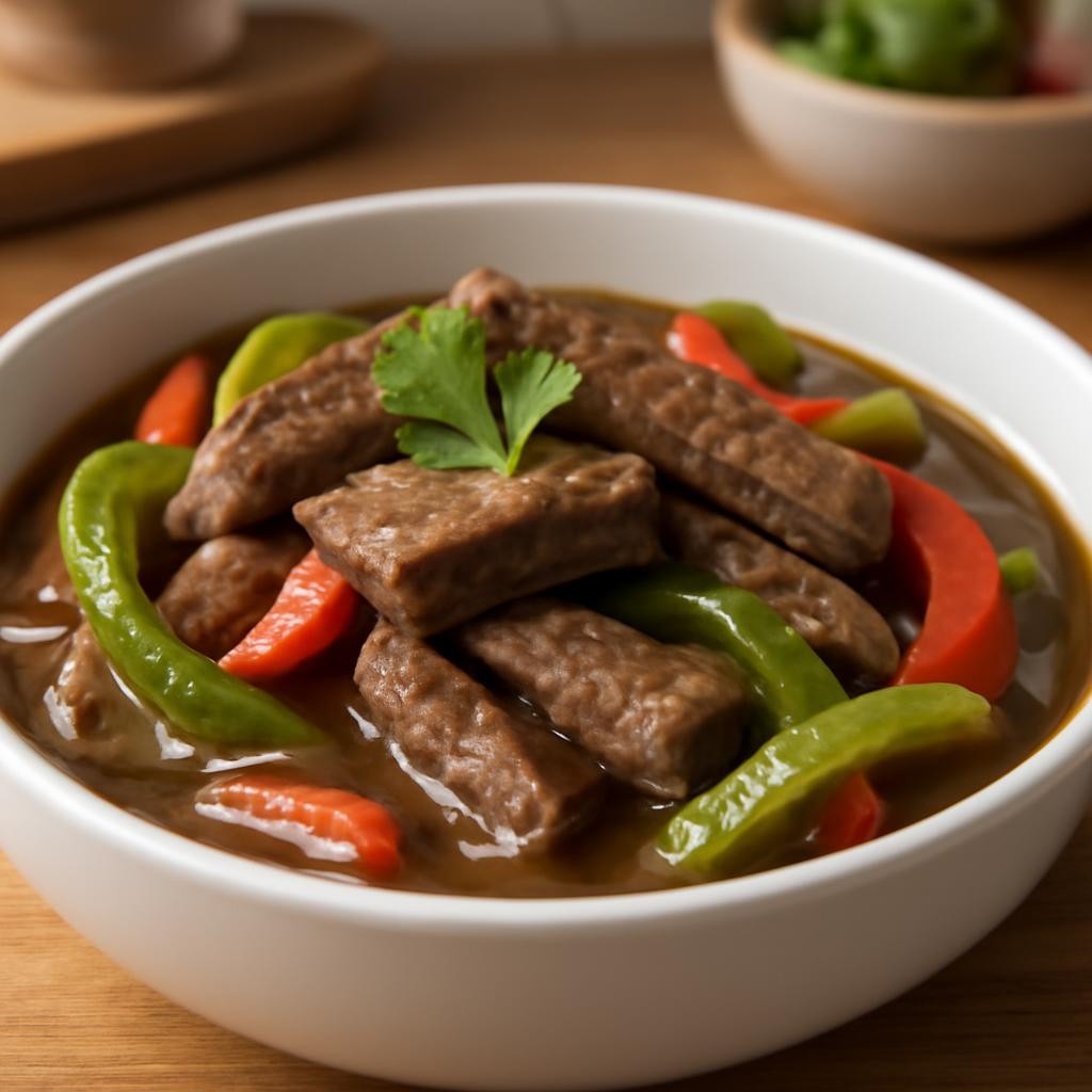 slow cooker pepper steak recipe