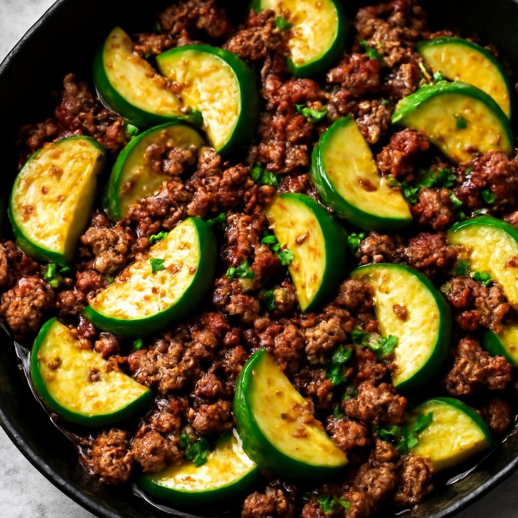 Ground Beef and Zucchini Skillet
