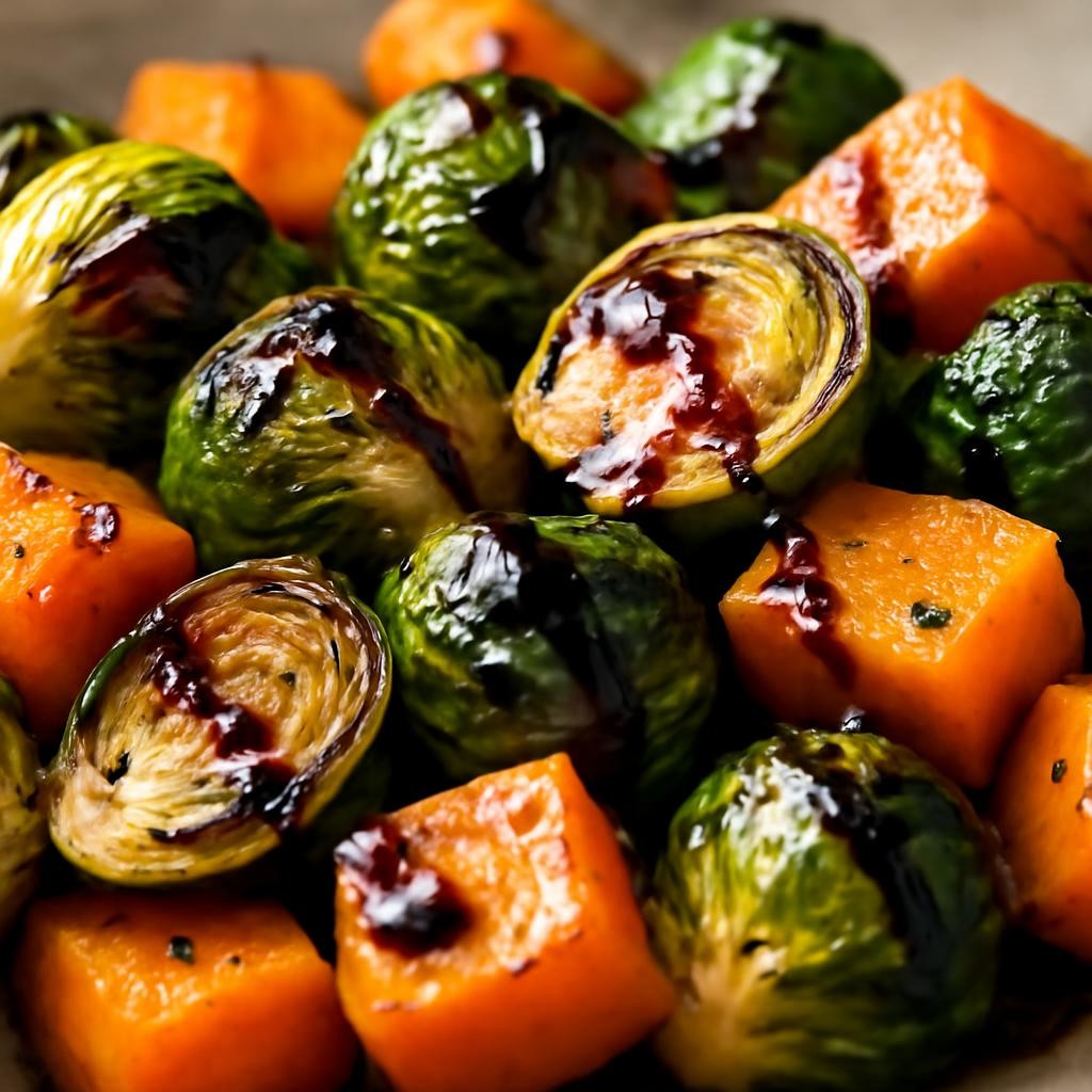 Roasted Brussels Sprouts and Butternut Squash