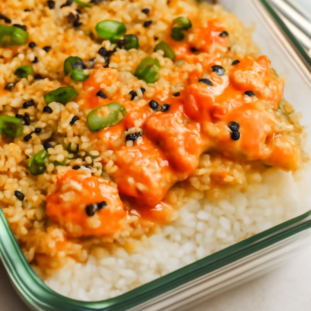 Spicy Salmon Sushi Bake