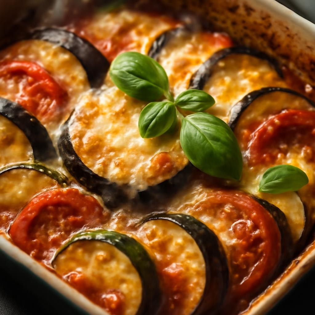 Tomato Eggplant Zucchini Bake