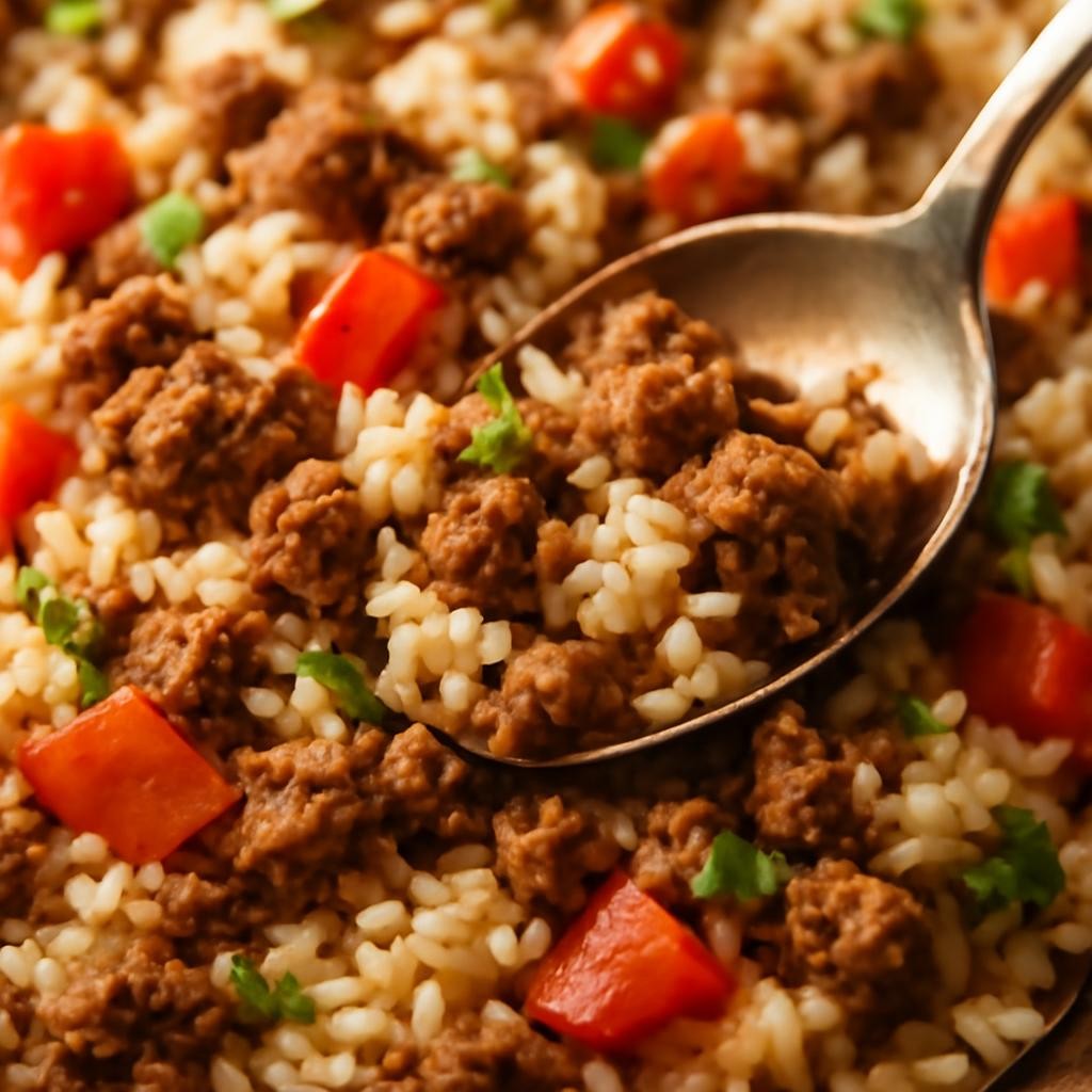 ground beef and rice recipe