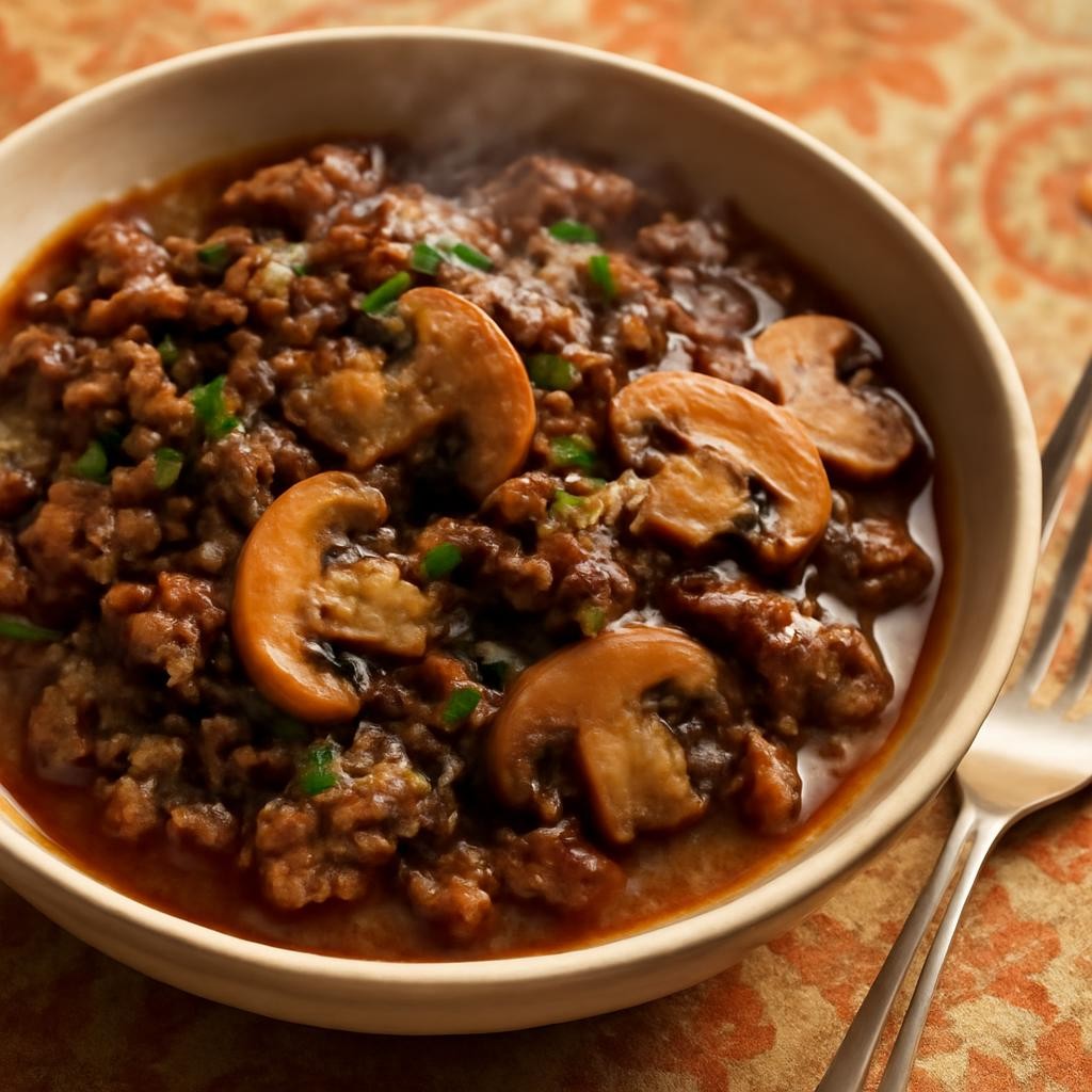 ground beef mushroom recipe