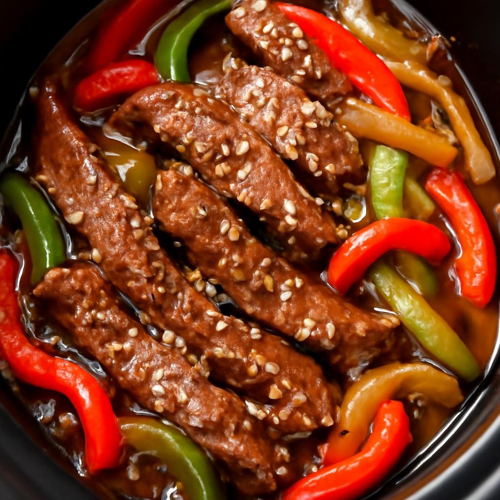 slow cooker pepper steak recipe