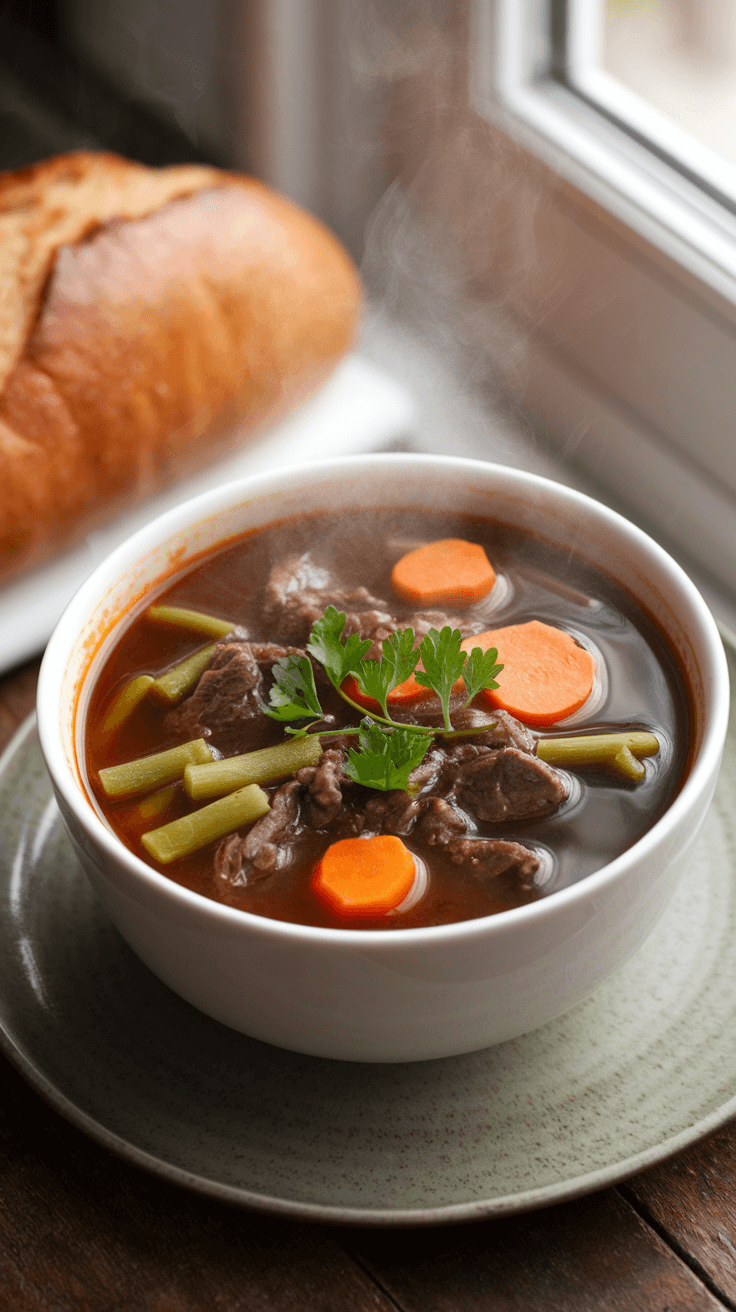 vegetable beef soup recipe