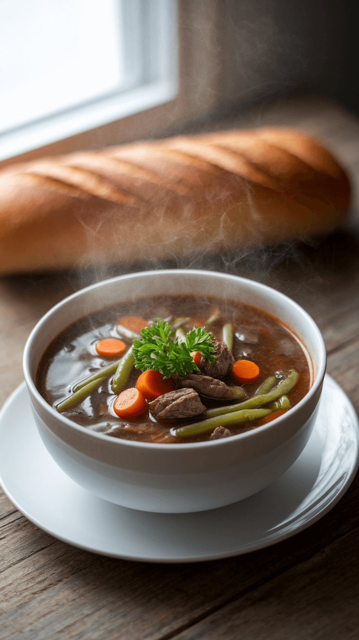 vegetable beef soup recipe