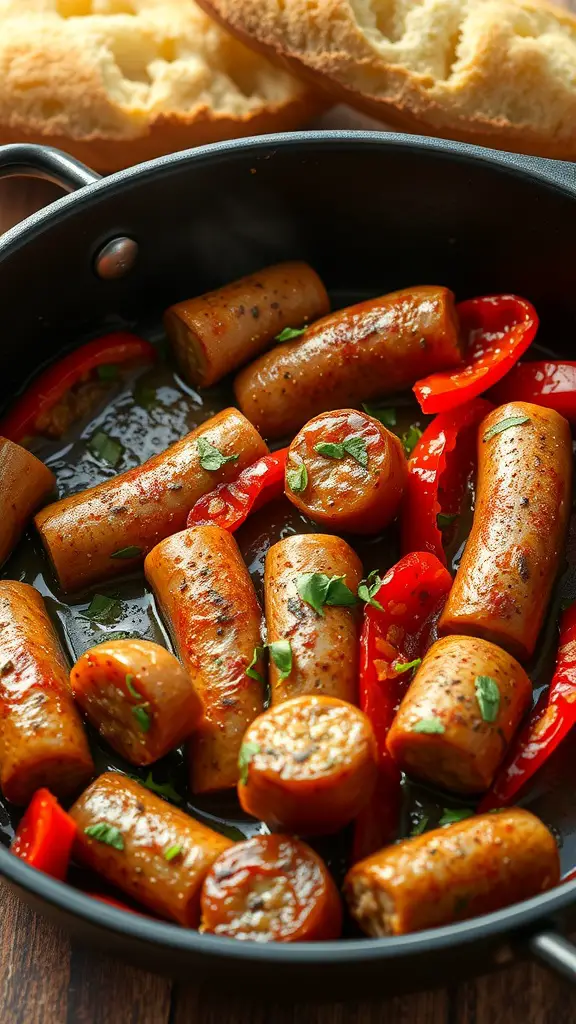 Sausage and peppers skillet dish