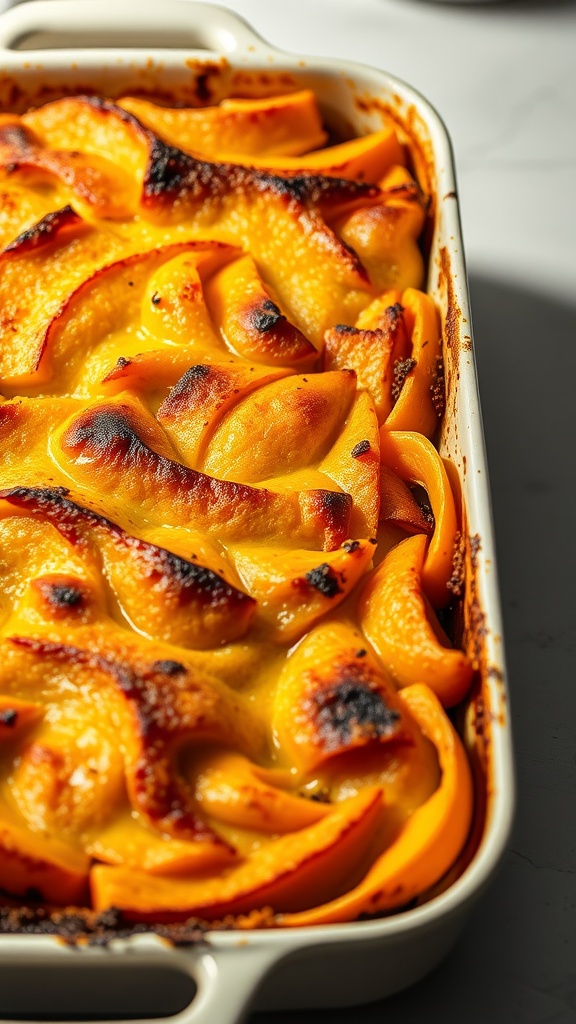 A delicious butternut squash gratin baked to golden perfection.