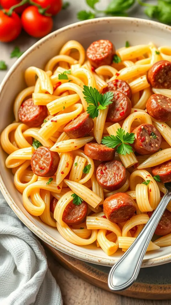 Spicy Italian Sausage Pasta Salad
