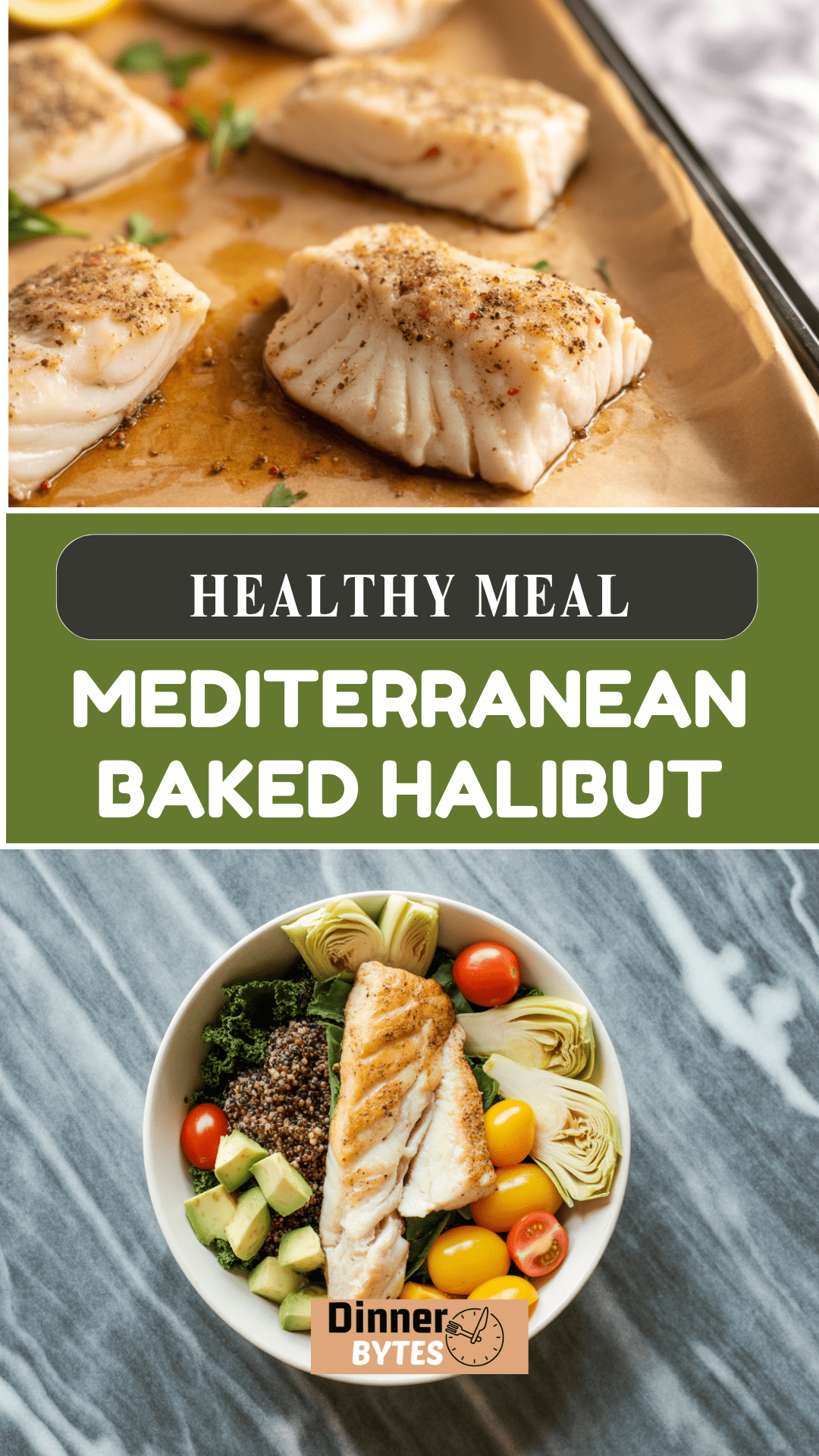 Mediterranean Baked Halibut