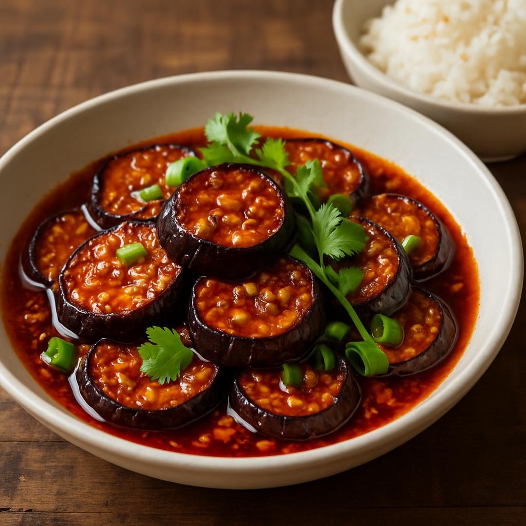 Spicy Garlic Eggplant